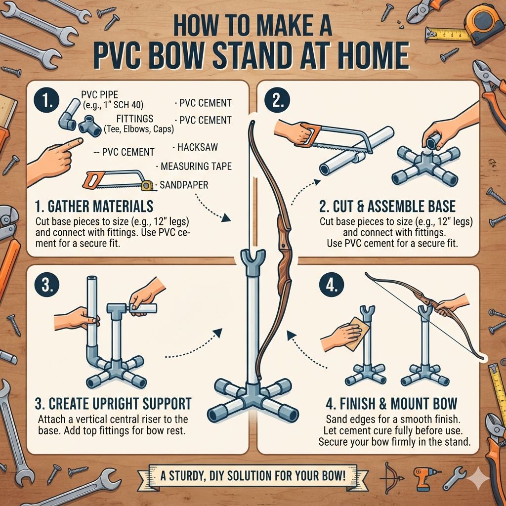How to Make a PVC Bow Stand at Home