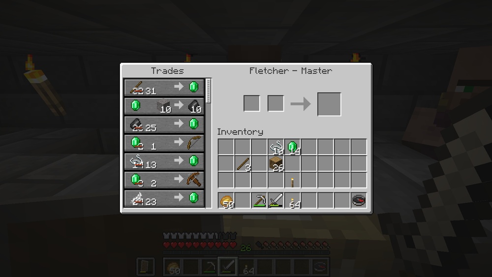 Do Fletcher Villagers Buy Arrows