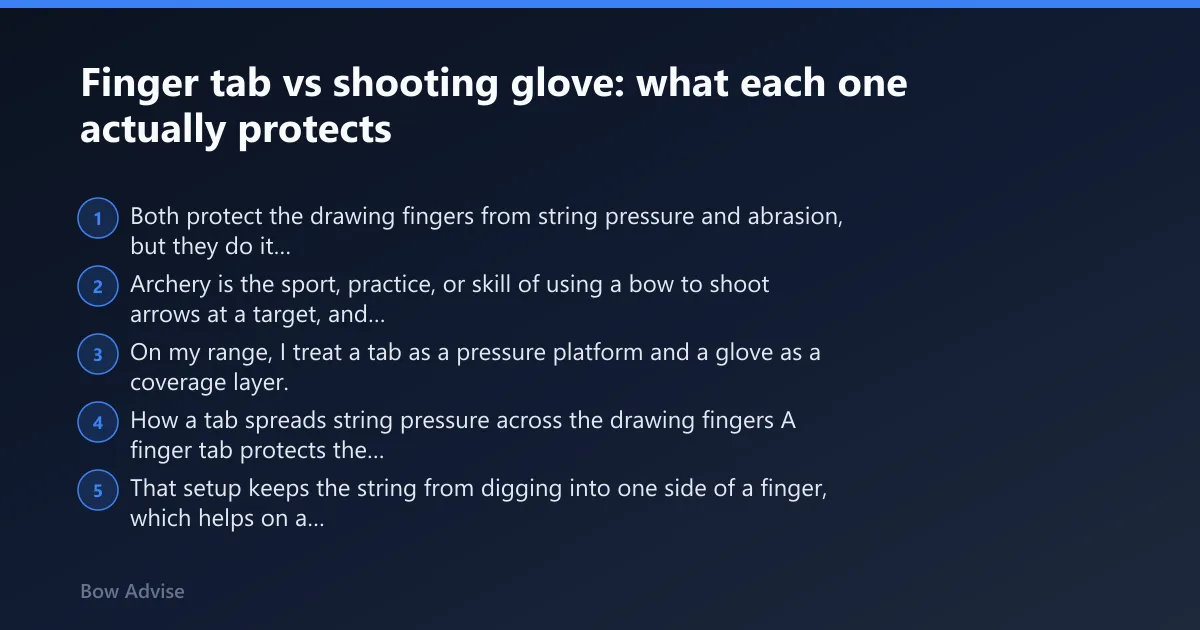 Steps: Finger tab vs shooting glove: what each one actually protects