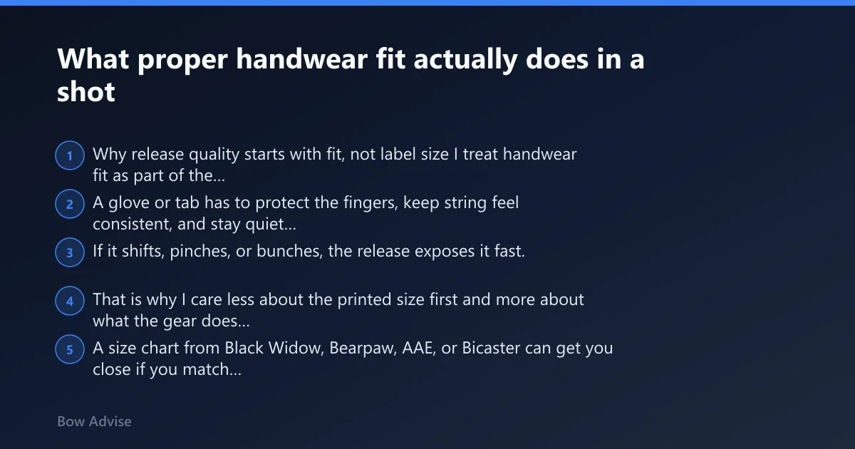 Steps: What proper handwear fit actually does in a shot