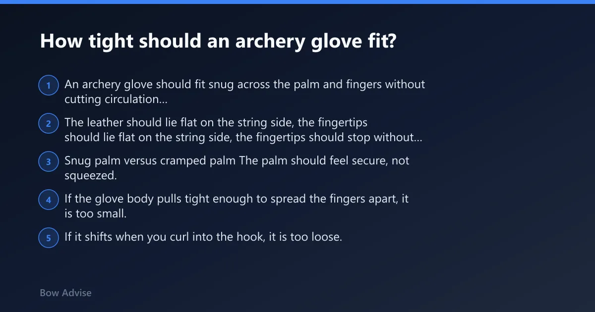 Steps: How tight should an archery glove fit?