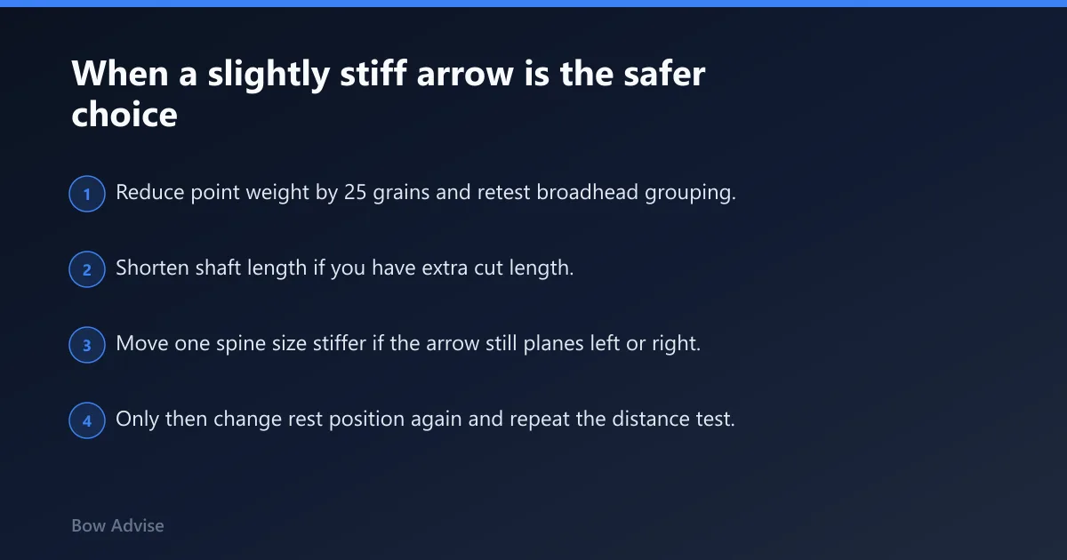 Steps: When a slightly stiff arrow is the safer choice