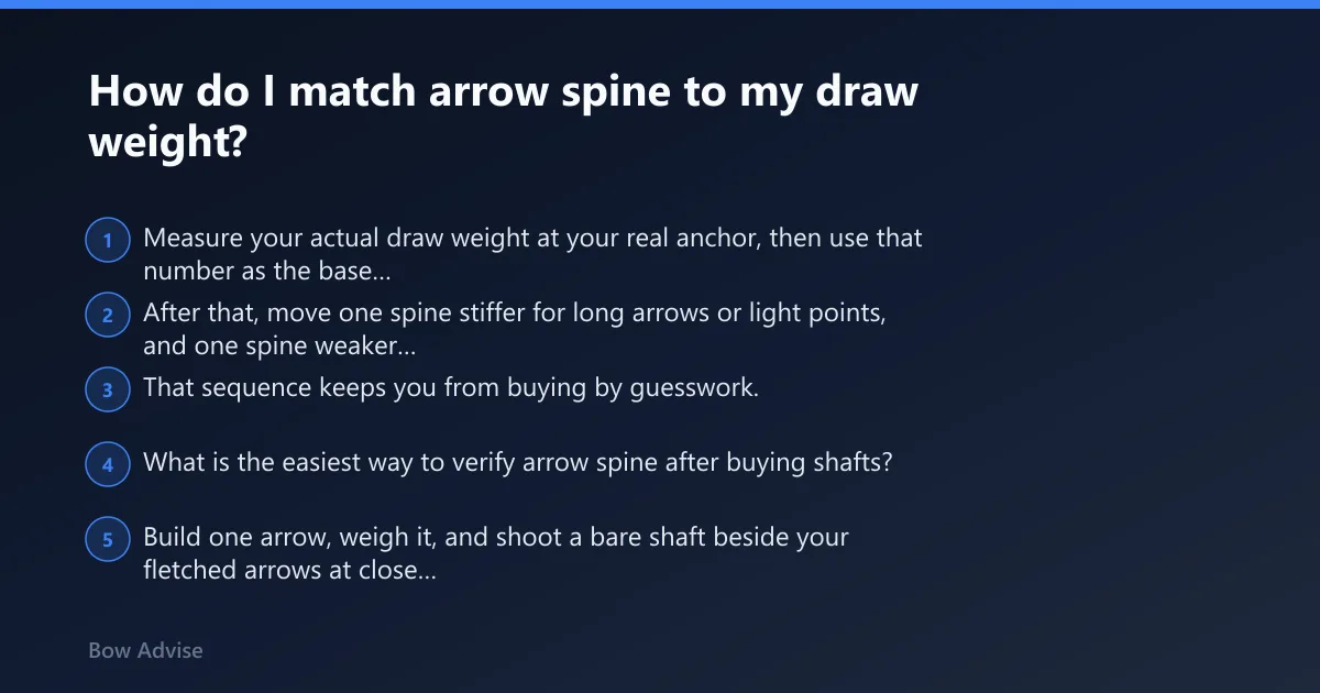 Steps: How do I match arrow spine to my draw weight?