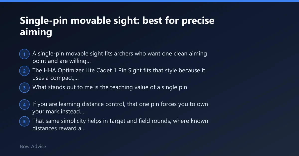 Steps: Single-pin movable sight: best for precise aiming
