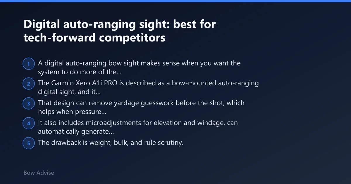 Steps: Digital auto-ranging sight: best for tech-forward competitors