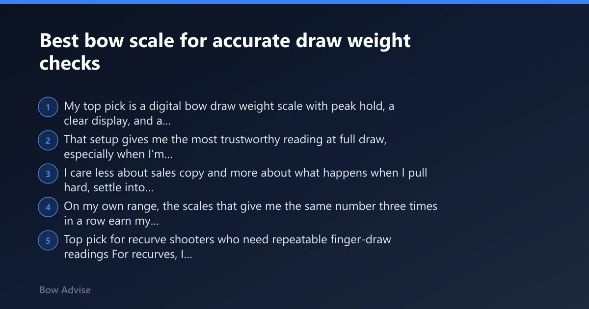 Steps: Best bow scale for accurate draw weight checks