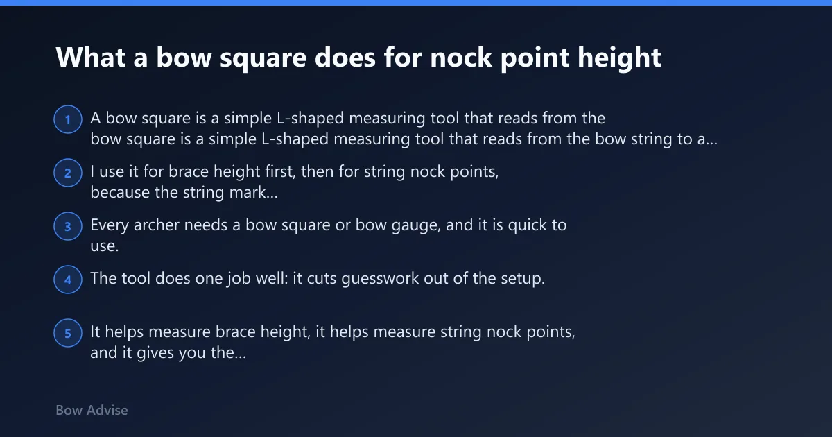 Steps: What a bow square does for nock point height