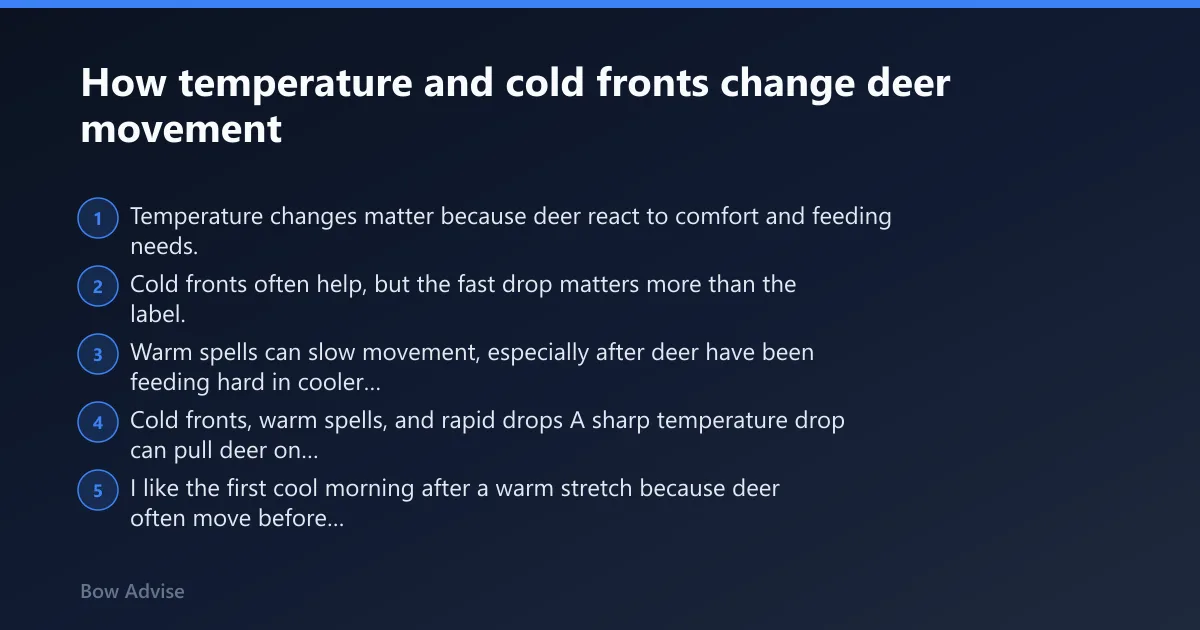 Steps: How temperature and cold fronts change deer movement