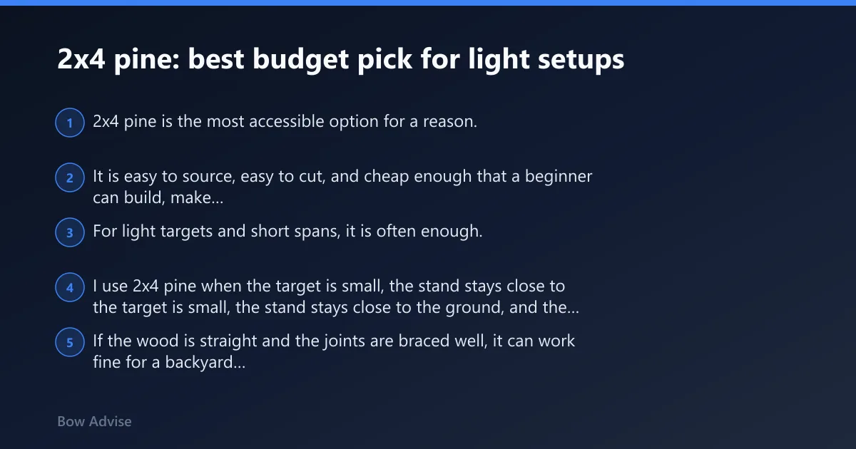 Steps: 2x4 pine: best budget pick for light setups
