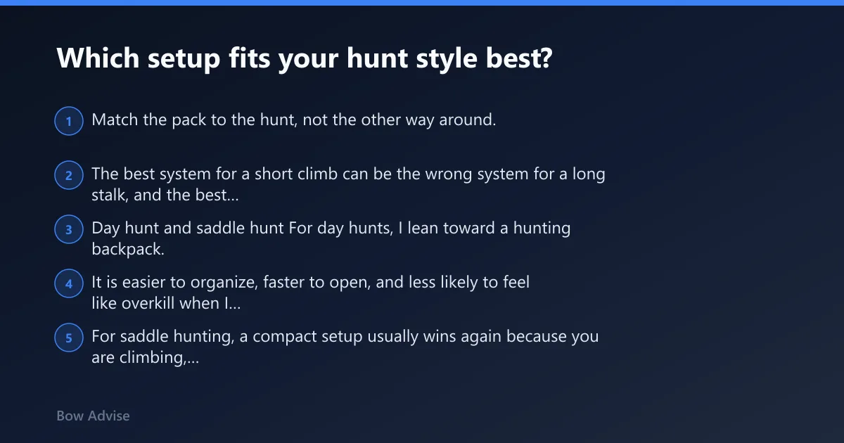 Steps: Which setup fits your hunt style best?