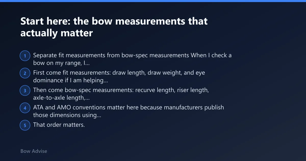 Steps: Start here: the bow measurements that actually matter
