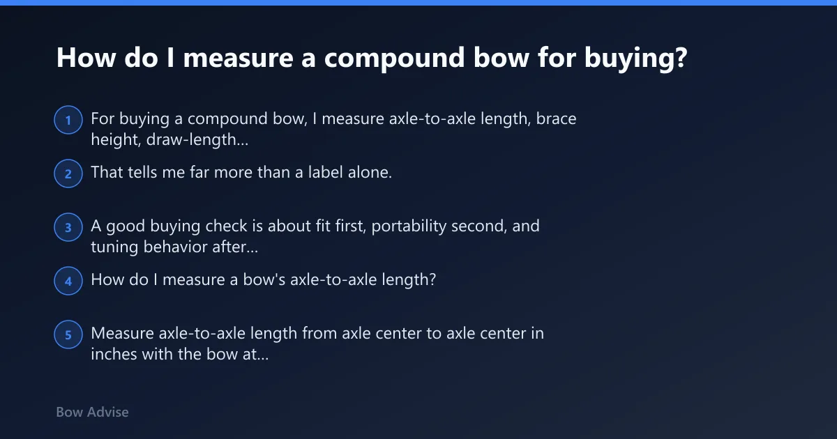 Steps: How do I measure a compound bow for buying?