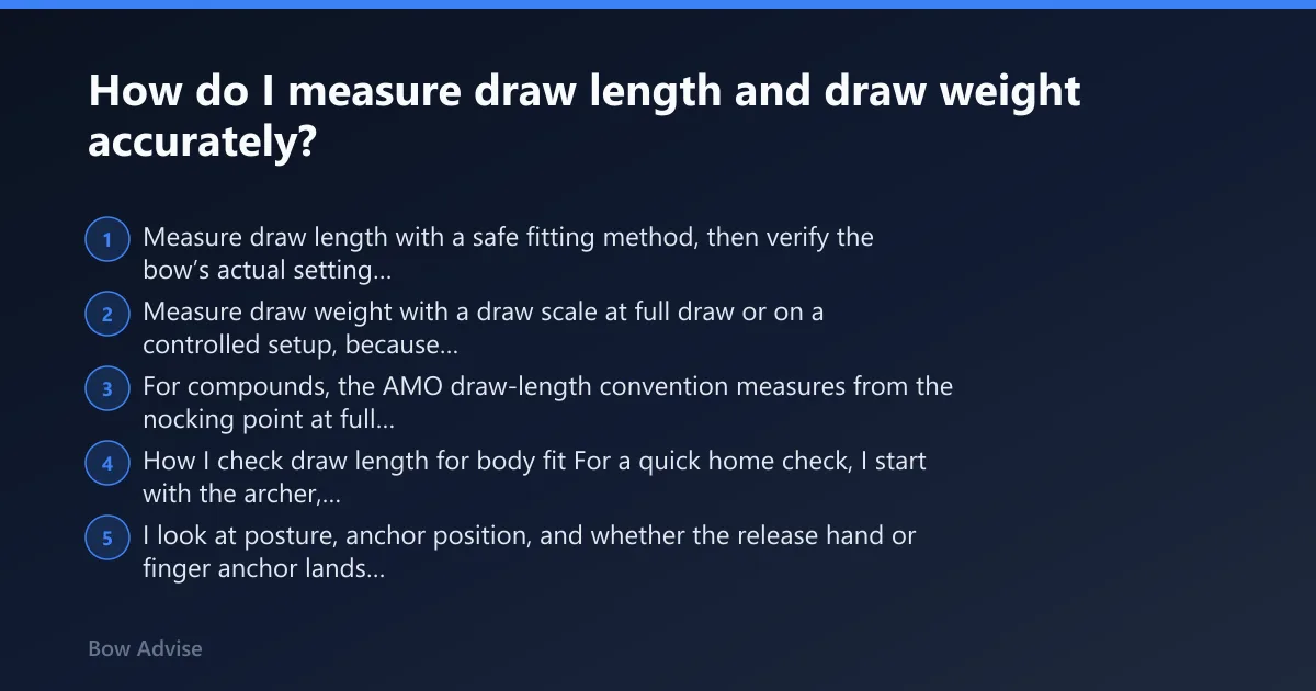 Steps: How do I measure draw length and draw weight accurately?