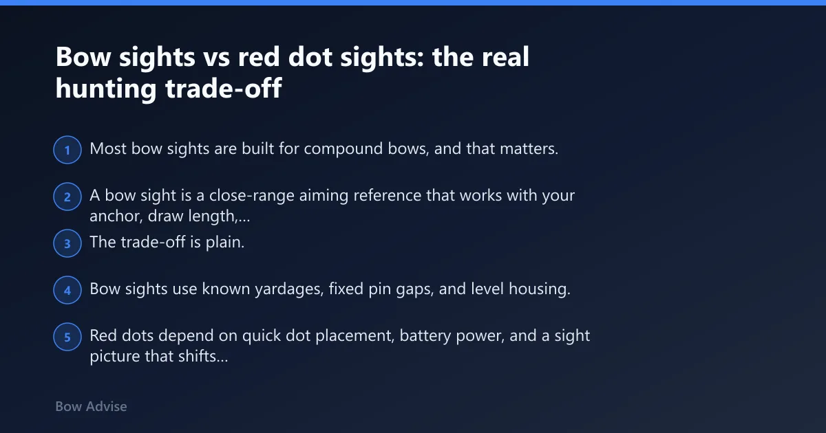 Steps: Bow sights vs red dot sights: the real hunting trade-off
