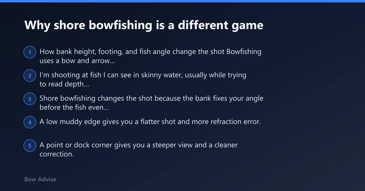 Steps: Why shore bowfishing is a different game