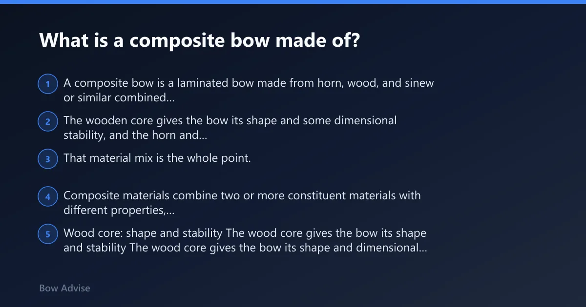 Steps: What is a composite bow made of?
