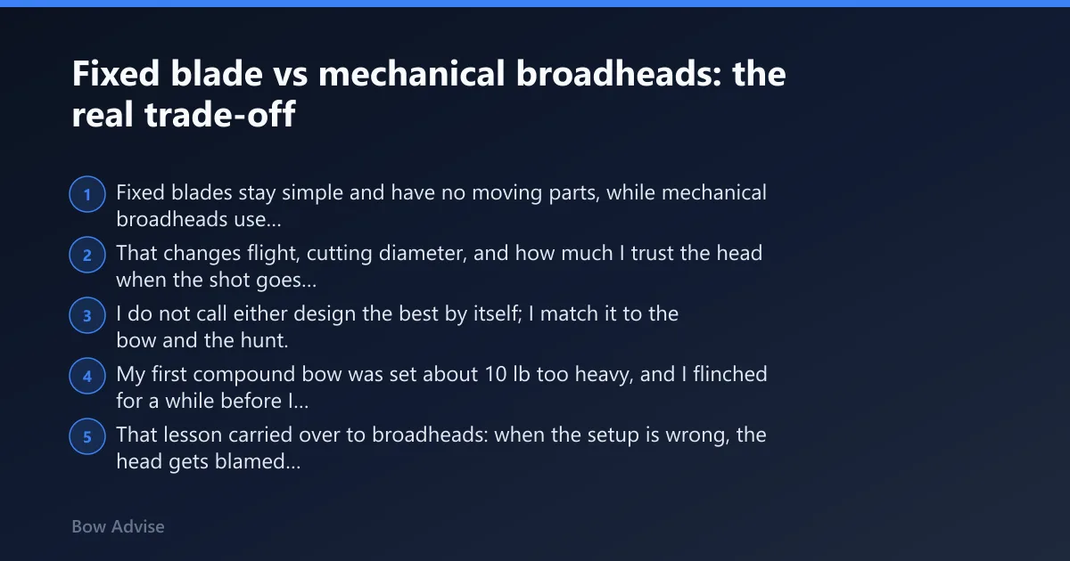 Steps: Fixed blade vs mechanical broadheads: the real trade-off