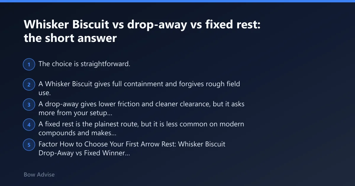 Steps: Whisker Biscuit vs drop-away vs fixed rest: the short answer
