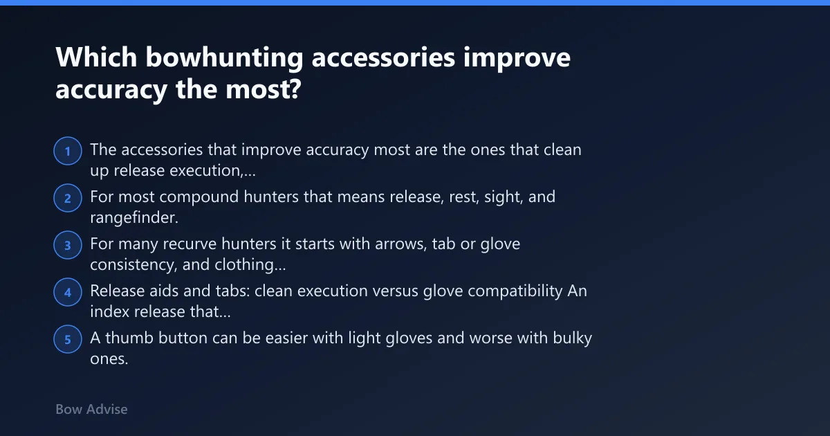 Steps: Which bowhunting accessories improve accuracy the most?
