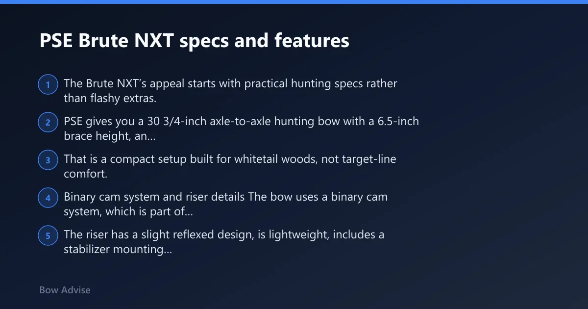 Steps: PSE Brute NXT specs and features