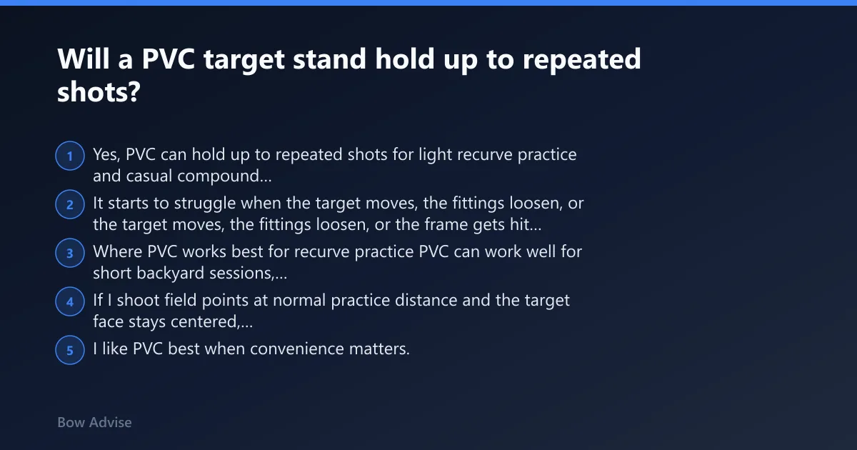 Steps: Will a PVC target stand hold up to repeated shots?