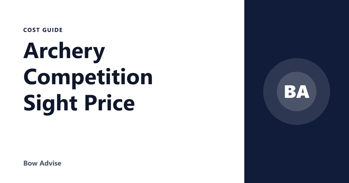 Archery Competition Sight Price