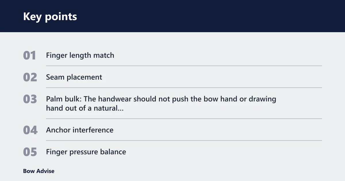 Key points: Youth handwear decision matrix