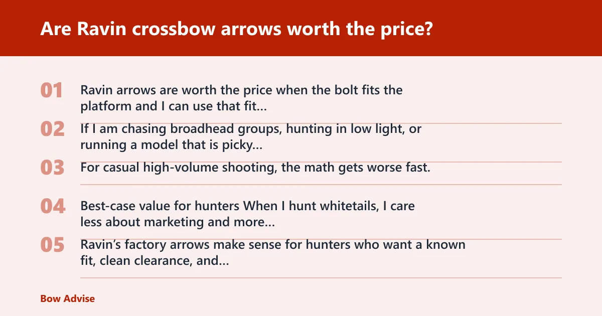 Steps: Are Ravin crossbow arrows worth the price?
