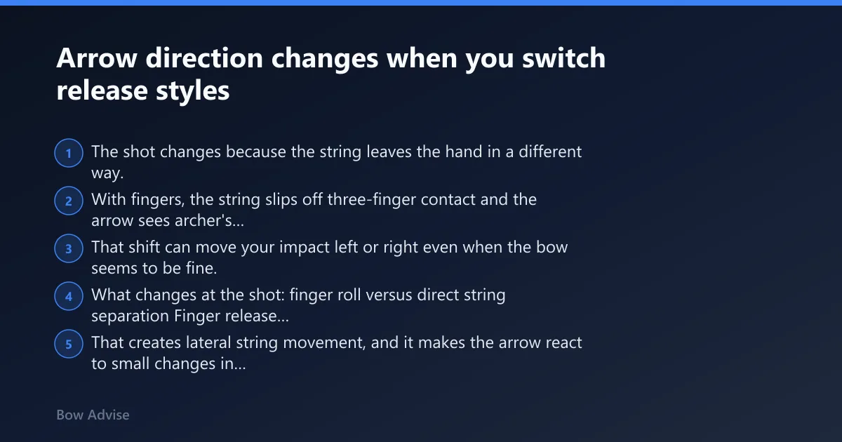 Steps: Arrow direction changes when you switch release styles