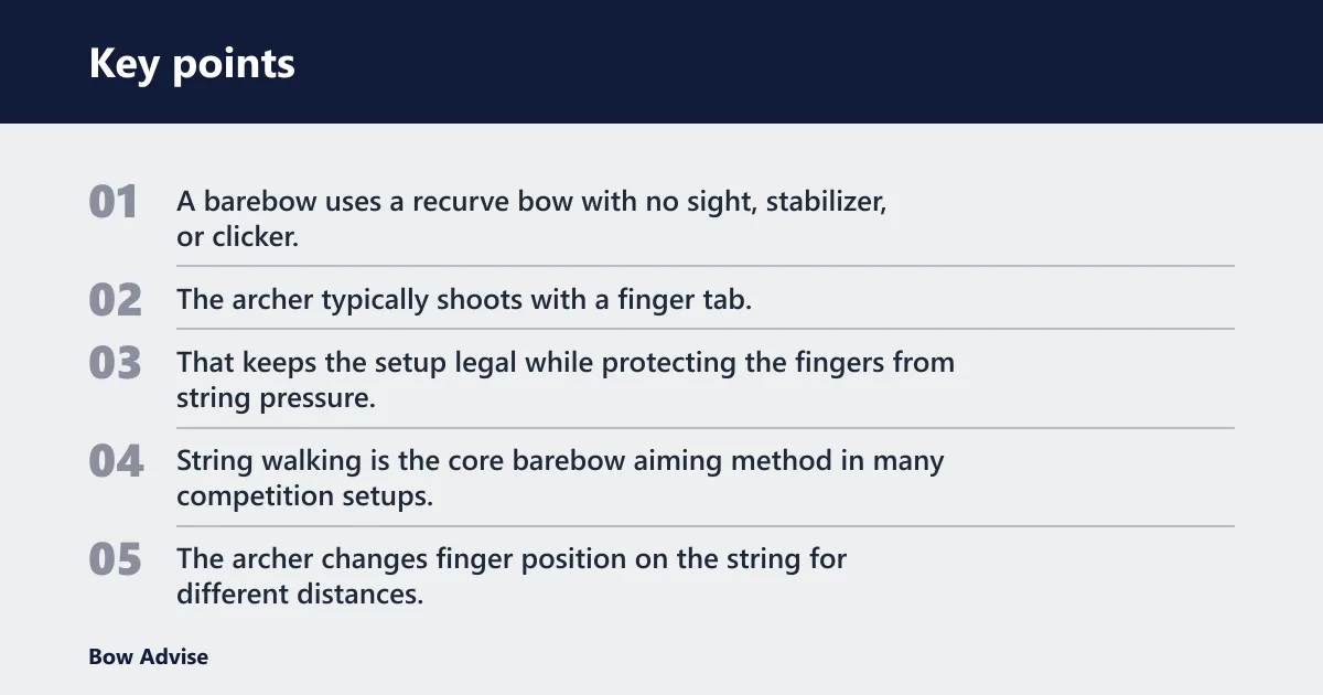 Key points: What is barebow competition?
