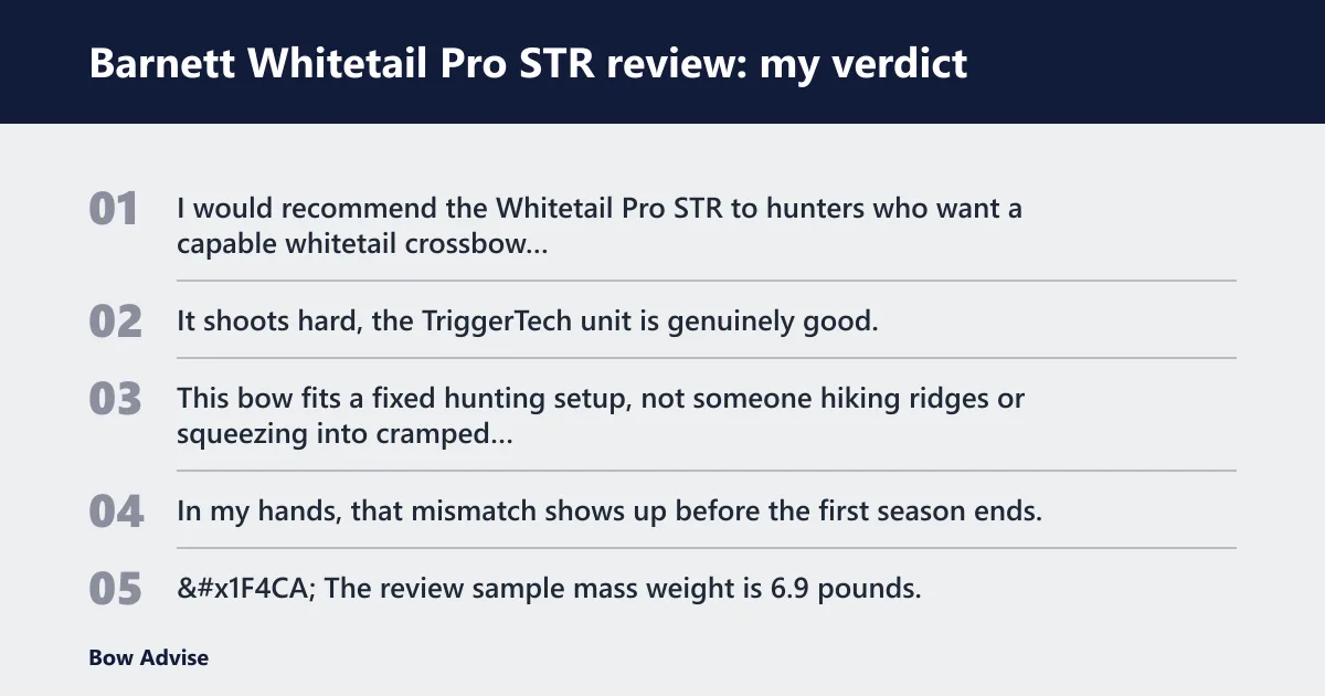 Steps: Barnett Whitetail Pro STR review: my verdict