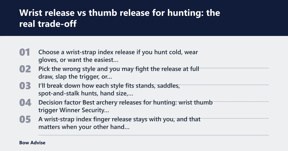 Steps: Wrist release vs thumb release for hunting: the real trade-off