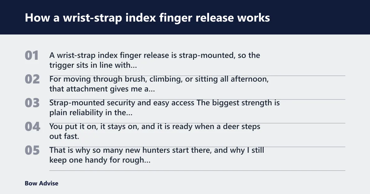 Steps: How a wrist-strap index finger release works