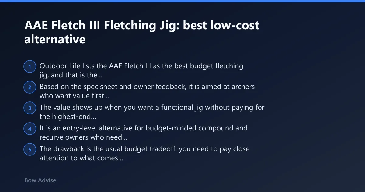 Steps: AAE Fletch III Fletching Jig: best low-cost alternative