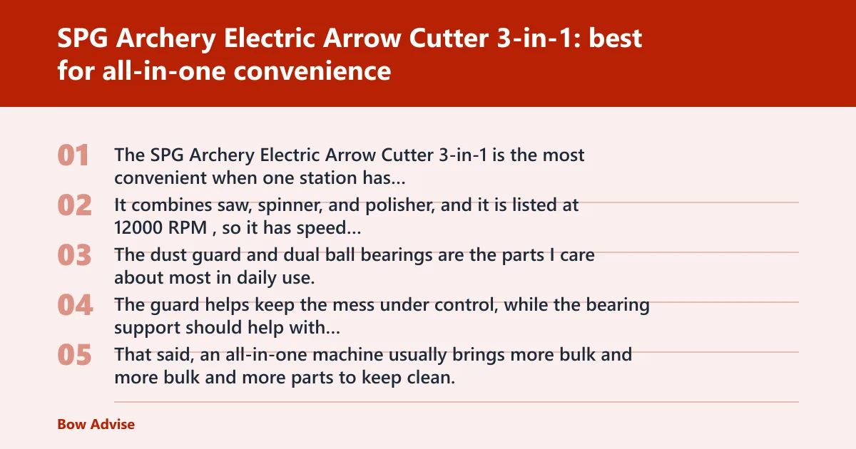 Steps: SPG Archery Electric Arrow Cutter 3-in-1: best for all-in-one convenience
