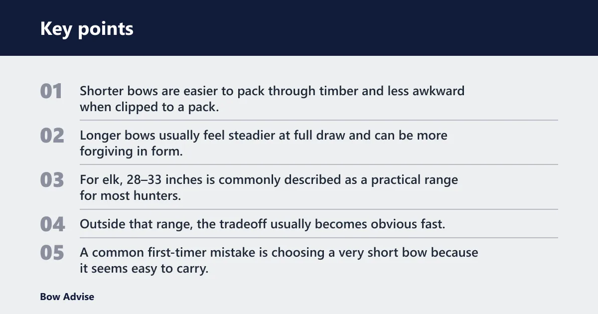 Key points: What bow specs should you prioritize?