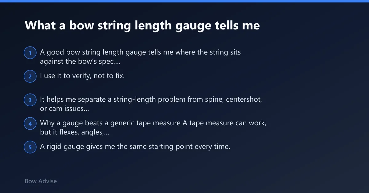 Steps: What a bow string length gauge tells me