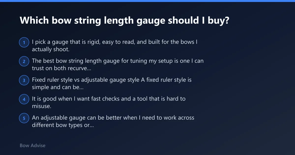 Steps: Which bow string length gauge should I buy?