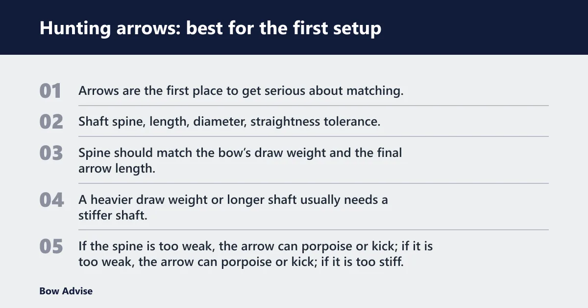 Steps: Hunting arrows: best for the first setup