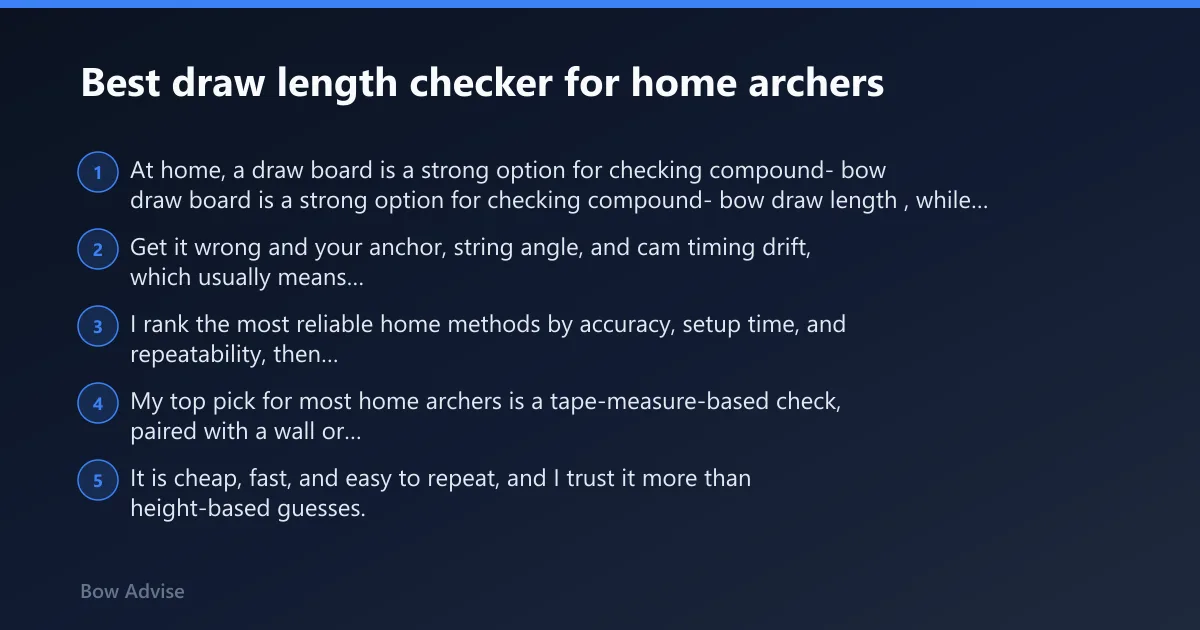 Steps: Best draw length checker for home archers