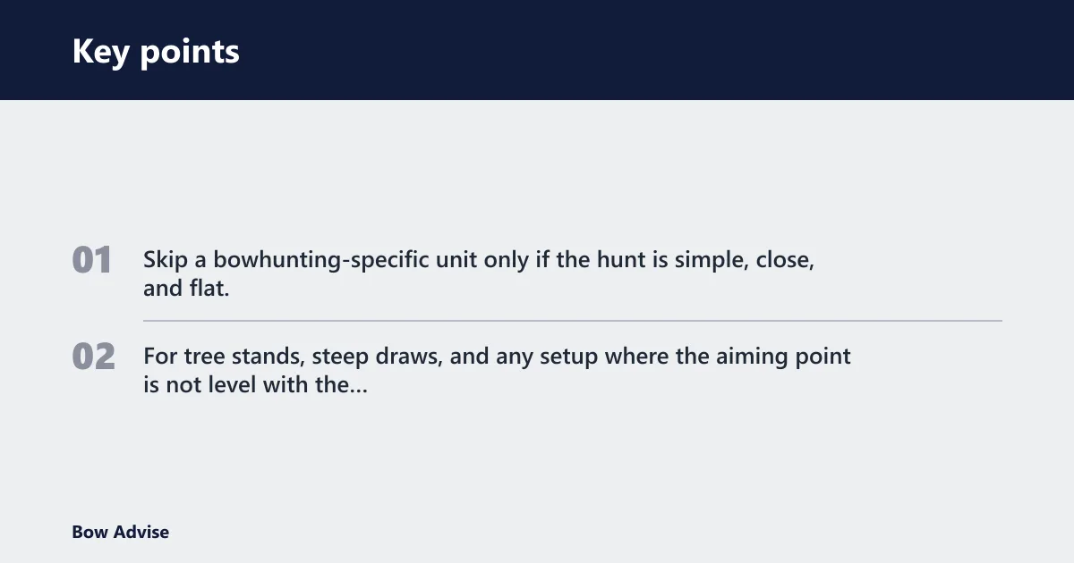 Key points: Best hunting rangefinder for bowhunters: top pick and why