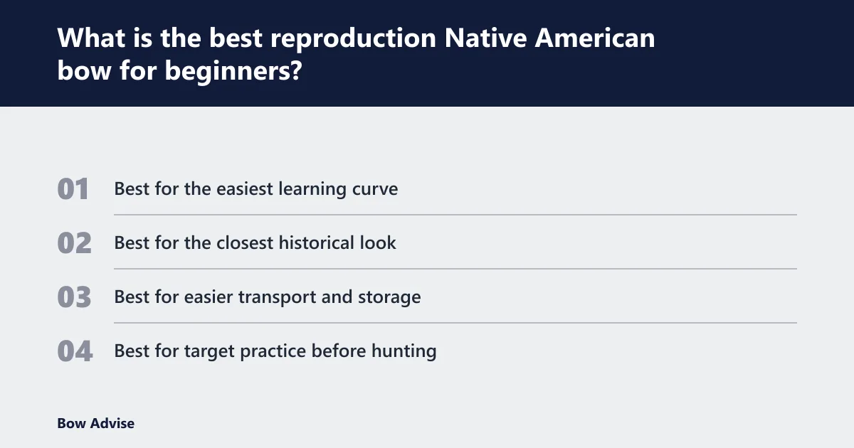 Steps: What is the best reproduction Native American bow for beginners?