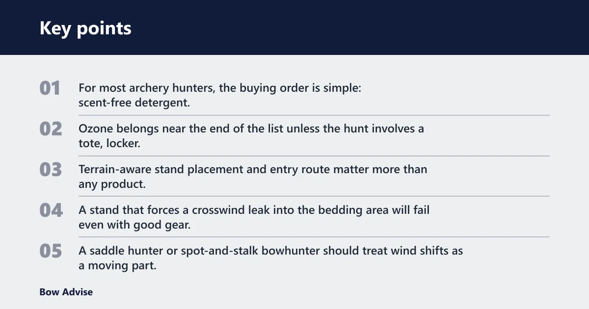 Key points: What scent control gear matters most?