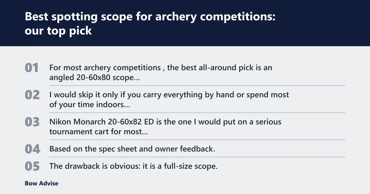 Steps: Best spotting scope for archery competitions: our top pick