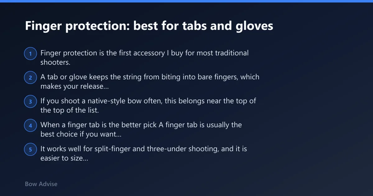 Steps: Finger protection: best for tabs and gloves