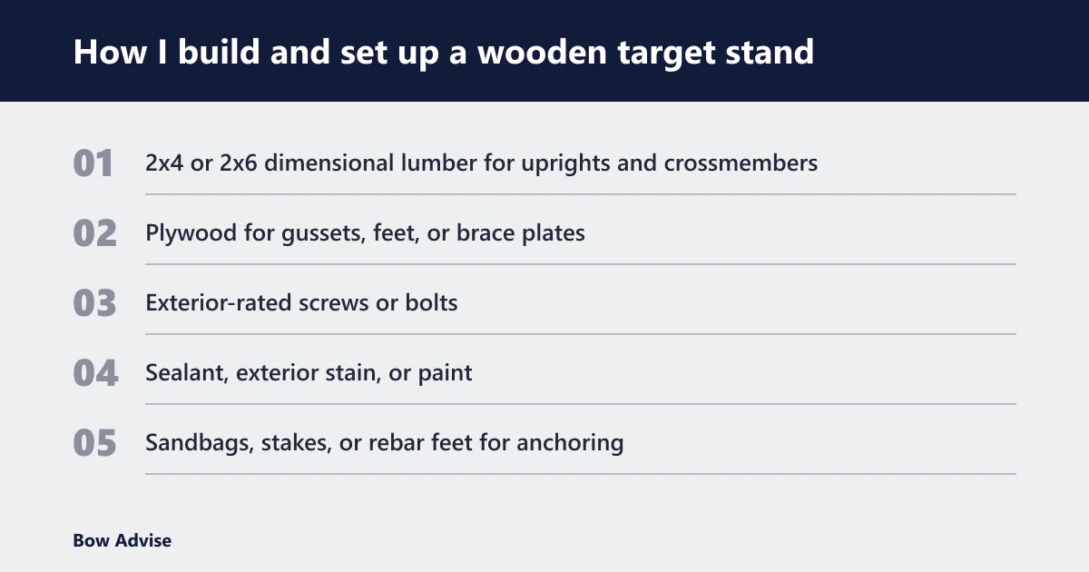 Steps: How I build and set up a wooden target stand