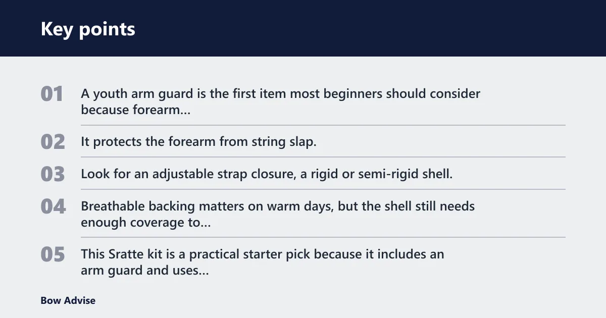 Key points: Youth arm guard: best for string slap