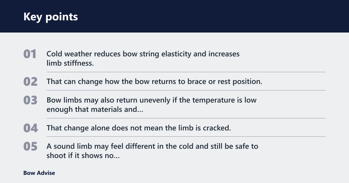 Key points: Can bow limbs crack in cold weather?