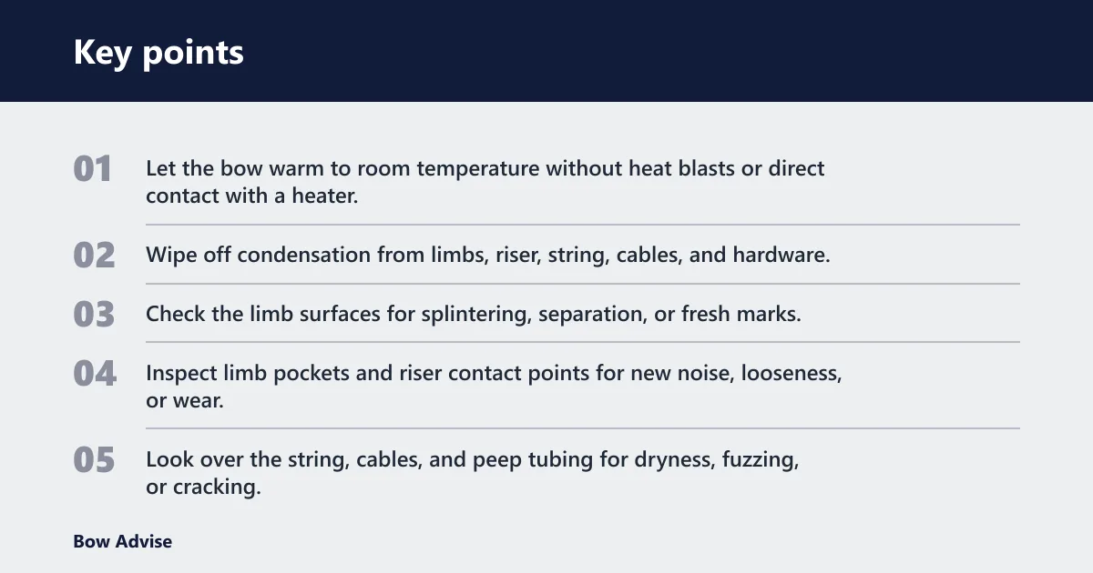 Key points: What should you do after a frozen session?
