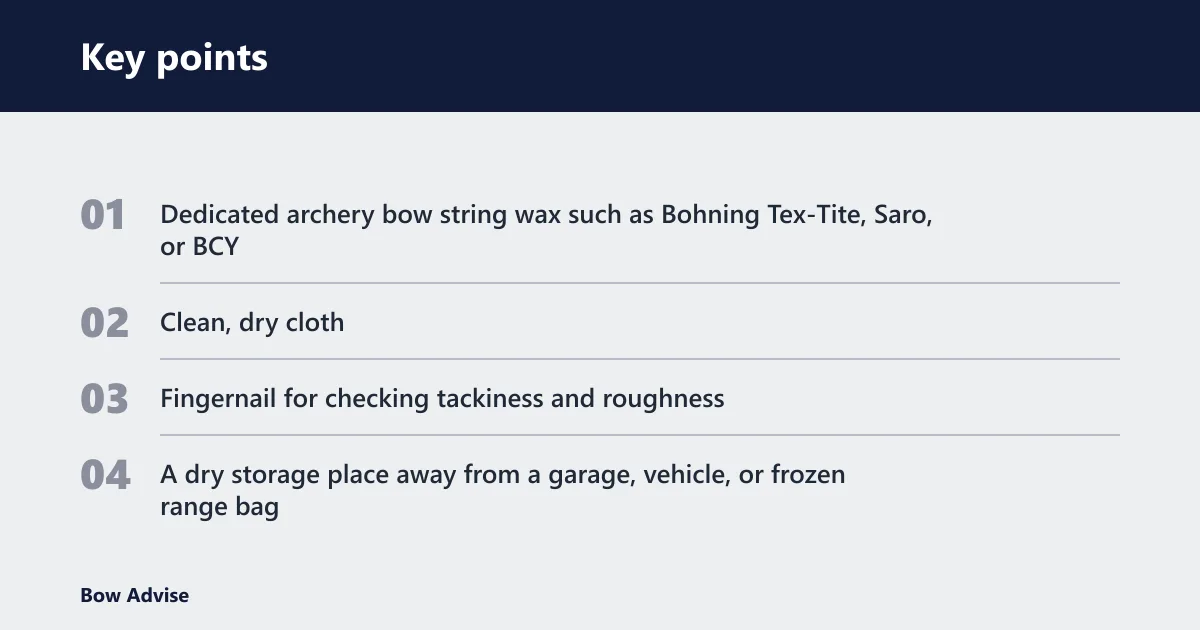 Key points: Does bow string wax work in winter?